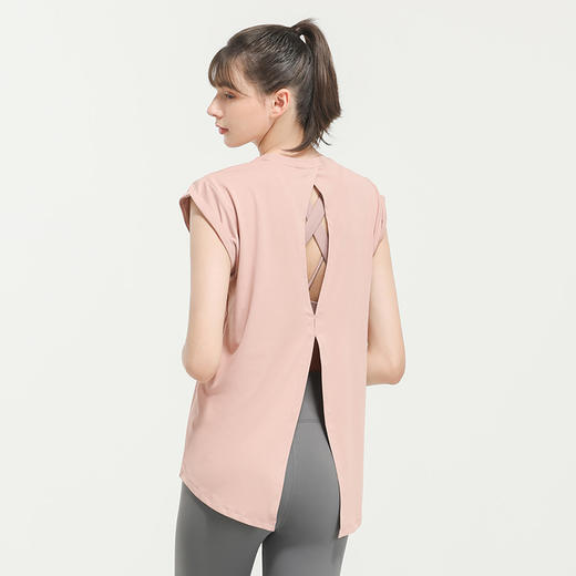 【瑜伽罩衫 多色可选】T恤时尚瑜伽服上衣网红健身瑜伽服  JL 000 YD018 商品图6