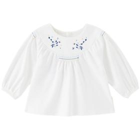 英氏-童衣类（春）F2英针圆领长套衣英氏白100CM