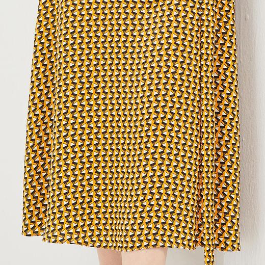 RF8B3斯尔丽瑟俪2022夏上新合体系腰翻驳领碎花撞色长款连衣裙 商品图5