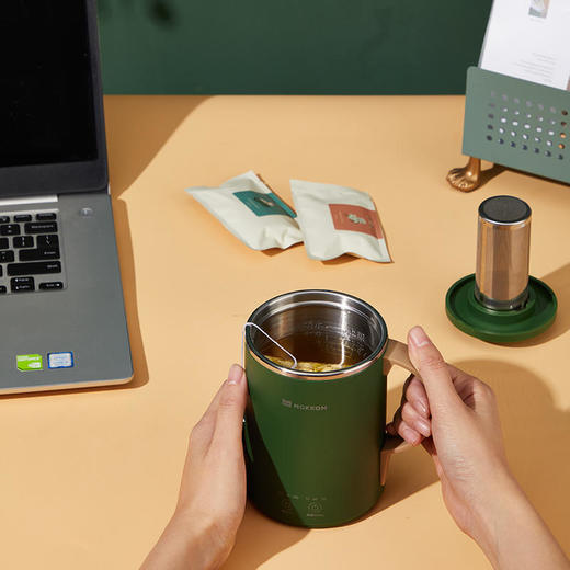 【新升级带茶滤养生杯】磨客mokkom多功能桌面养身杯可茶水分离三档温度可调8小时长时保温350ml大容量 商品图9