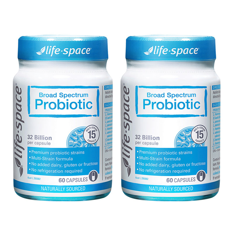 Life Space 成人广谱320亿益生菌胶囊 60粒*2瓶 澳大利亚（临时）