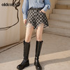 oldcolour2022春夏新款做旧性感棋盘格休闲全棉牛仔短裤女BO13111100B 商品缩略图1