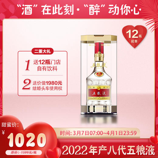 【婚博会】八代五粮液  52度 2022年五粮液 普五 500ml/瓶 商品图0