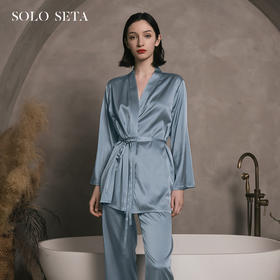Solo seta22姆米真丝睡衣套装女轻奢桑蚕丝绸家居服可外穿秋冬