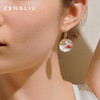 ZEGL设计师中国风祥云贝壳耳环女气质耳钉2024新款潮网红耳饰 商品缩略图3