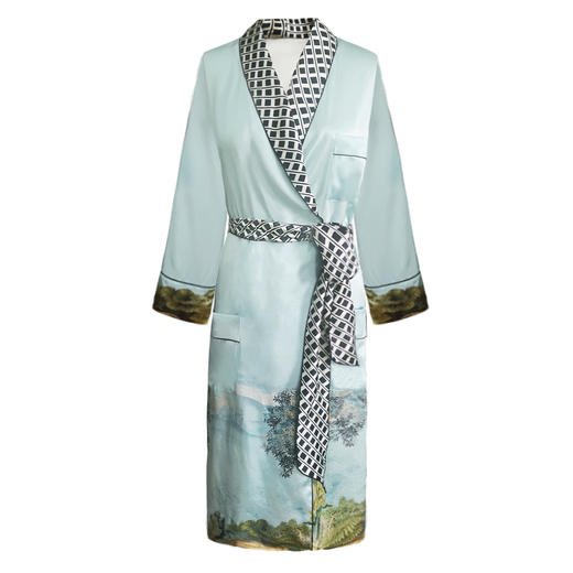 Solo seta重磅真丝睡袍女长款桑蚕丝系带可外穿家居服浴袍女秋冬 商品图4