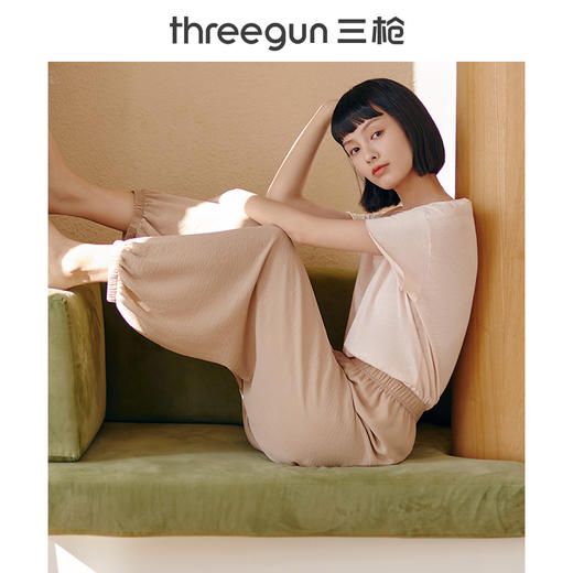 Threegun三枪 休闲时尚女士宽松灯笼裤-60976B011 商品图3