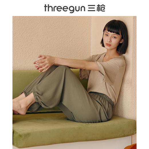 Threegun三枪 休闲时尚女士宽松灯笼裤-60976B011 商品图7