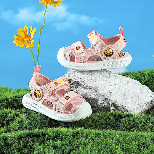 B.Duck小黄鸭童鞋夏季儿童凉鞋20-30 B2383004A 商品图2
