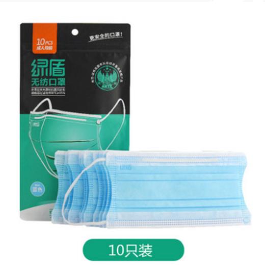 【友谊小店】绿盾口罩 10片（到店取货，仅限胜利路小店） 商品图1