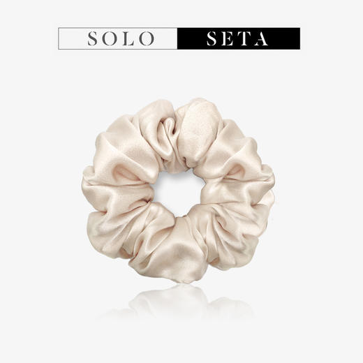 Solo seta法式真丝发圈绸缎中号大肠发带ins仙女甜美纯色发饰头绳 商品图4