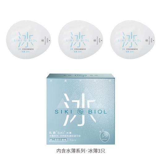 【玻尿酸水薄 裸入爽滑003】SIKI私激水薄系列003玻尿酸安全套 商品图5