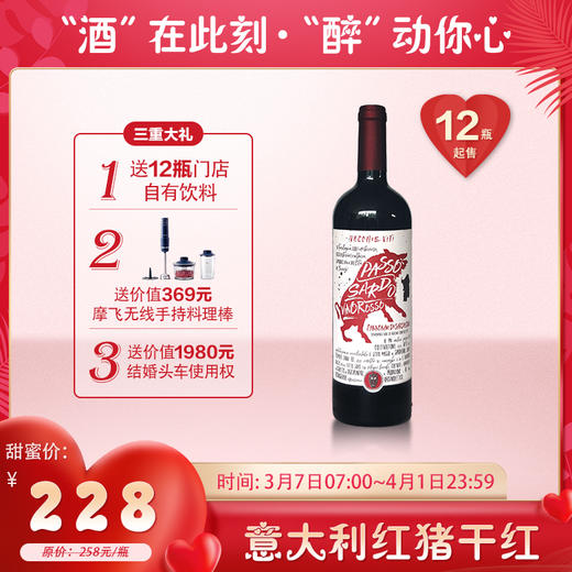 【婚博会】意大利红猪干红葡萄酒 商品图0