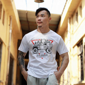 2022春夏牧马人图案原创设计新款潮男短袖T恤衫团队定制硬汉打底T NMT-1808