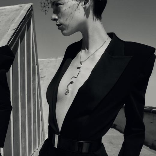 订购8周到｜Mara Paris-Two Face-银色 人脸 长项链［法国设计师］ 商品图6
