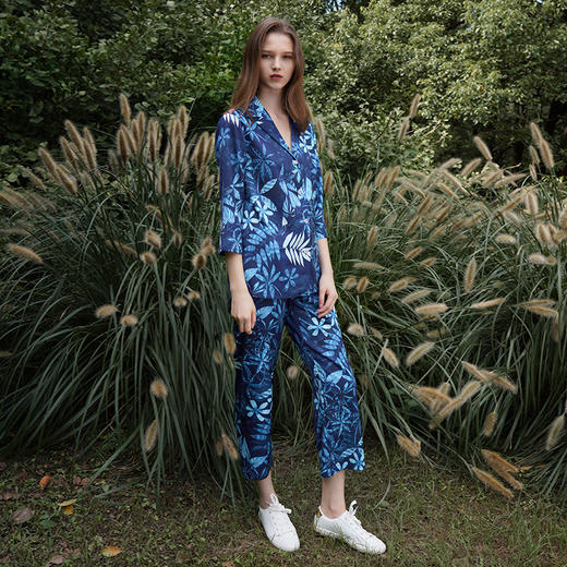 Solo seta原创真丝睡衣女秋冬两件套时尚高级感家居服可出门 商品图2