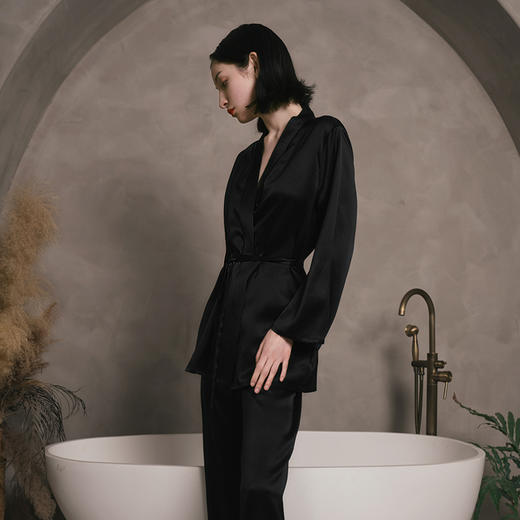 Solo seta22姆米真丝睡衣套装女轻奢桑蚕丝绸家居服可外穿秋冬 商品图1