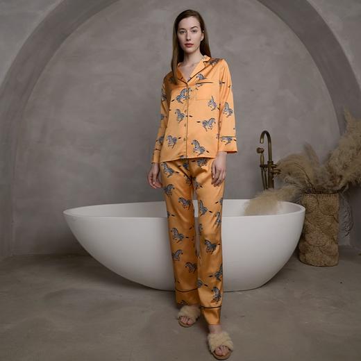 Solo seta22姆米重磅真丝睡衣女桑蚕丝家居服套装丝绸长袖秋冬 商品图4