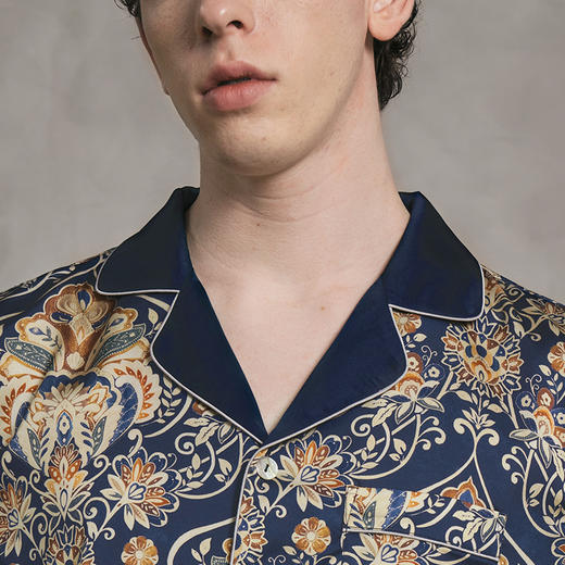 Solo seta22姆米重磅真丝睡衣家居服男长袖套装丝绸2025秋冬 商品图3