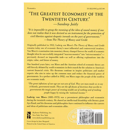 【中商原版】货币和信用理论 英文原版 The Theory of Money and Credit Ludwig Von Mises 商品图1