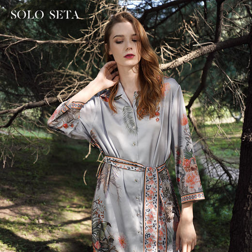 Solo seta22姆米重磅真丝睡袍女秋冬桑蚕丝可外穿丝绸高级感 商品图0