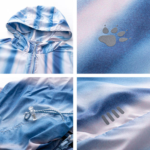 卡尔美轻薄防晒皮肤衣女夏季新款速干连帽梭织外套户外 商品图3