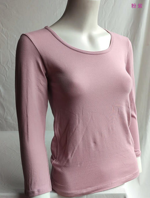 圆领16800女式大圆领八分袖莱卡棉打底上衣（特价二枚组） 商品图9