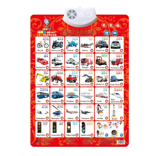 乐乐鱼教学有声挂图交通工具版 商品图0