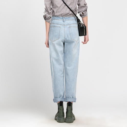 脚口毛边牛仔来福裤221KZ026 商品图3