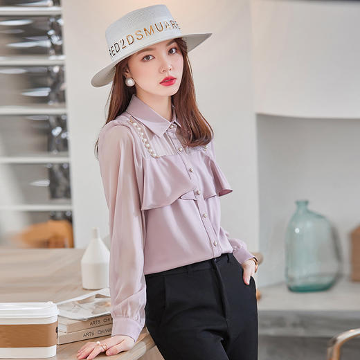 新款气质名媛衬衫百搭显瘦 商品图4