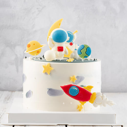 情景蛋糕 遨游星际 牛奶奶油情景蛋糕 生日蛋糕 大理同城送 商品图1