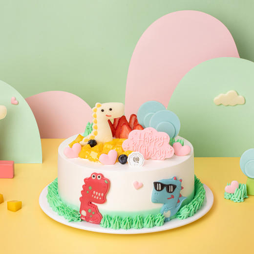 【童真童趣】恐龙乐园 2磅蛋糕 100%新鲜现做 免费配送 商品图0