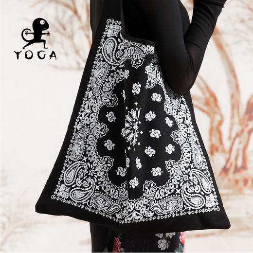 【2203BB140单肩包】国风印花单肩帆布包 商品图3