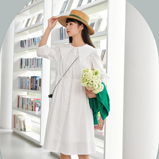 ZIHAN紫涵2022年春新款七分袖娃娃裙Z2Z02BS425 商品图1