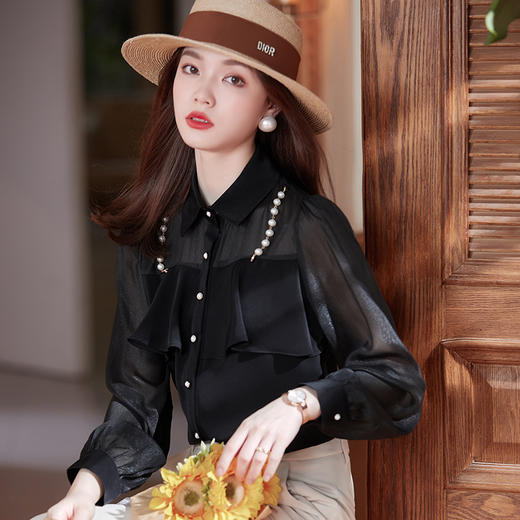 新款气质名媛衬衫百搭显瘦 商品图2