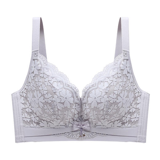 会呼吸的空气杯蕾丝文胸，法式蕾丝花面上薄下厚调整型美胸无钢圈内衣，贴身舒适透气上托聚拢文胸套装XT-3688 商品图5