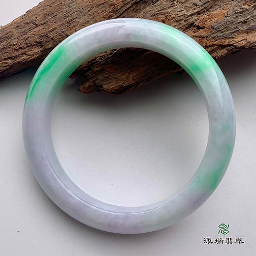 派瑞翡翠 翡翠手镯 糯种 绿色 商品图3