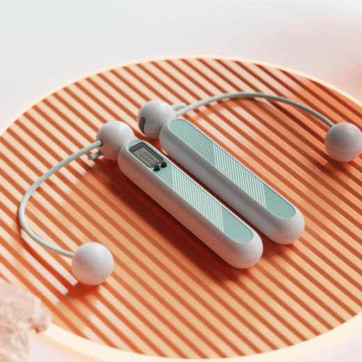 「液晶高清计数！室内外两用」智能无绳跳绳电子计数无线负重可调节两用学生中考训练健身跳绳体育用品 商品图3