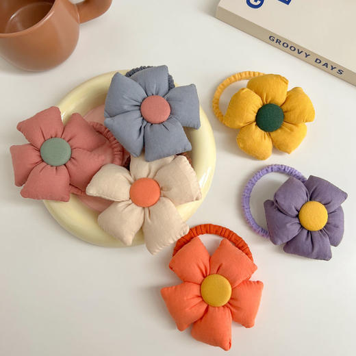 可爱花朵发圈女童宝宝扎头发弹性好不伤发头绳橡皮筋韩国儿童发饰 商品图2