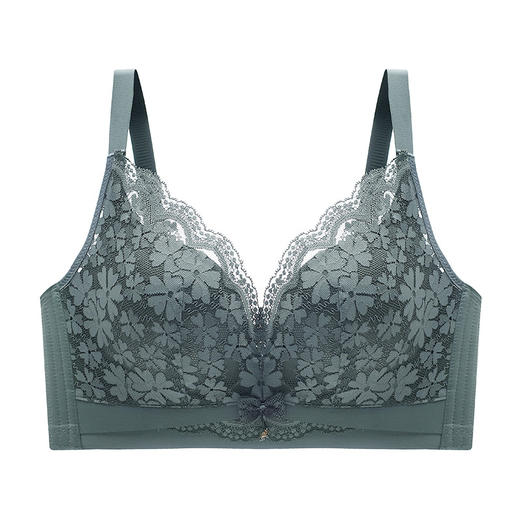 会呼吸的空气杯蕾丝文胸，法式蕾丝花面上薄下厚调整型美胸无钢圈内衣，贴身舒适透气上托聚拢文胸套装XT-3688 商品图10