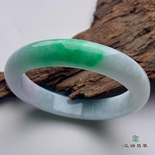 派瑞翡翠 翡翠手镯 糯种 绿色 商品图0