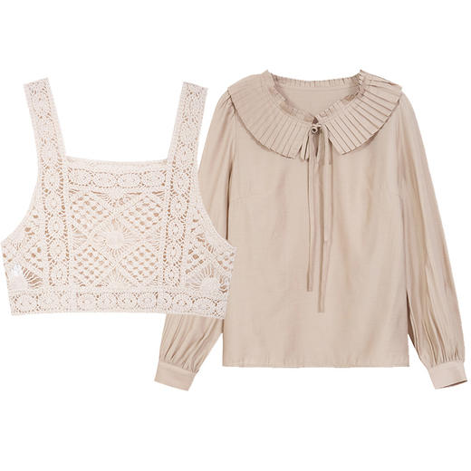 ZIHAN紫涵小衫马甲两件套2022春新款上衣针织马甲套装Z2Z02BS438 商品图4