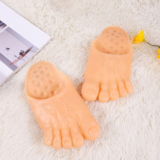 搞怪创意拖鞋脚趾鞋大脚巨人恶搞光脚赤五指脚掌脚丫鞋玩具 商品图2