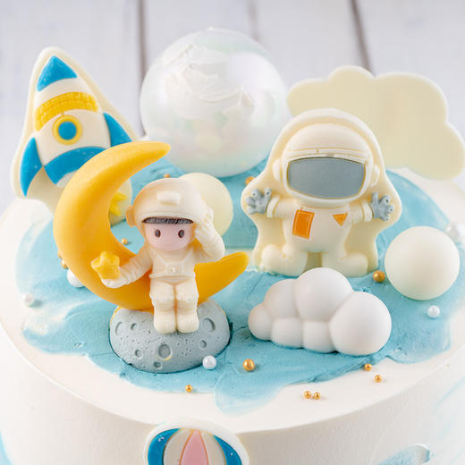 情景蛋糕 遨游太空 宇航员  牛奶奶油蛋糕19 生日蛋糕 大理同城送 商品图2