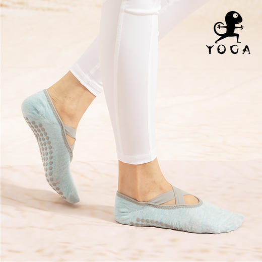 壁虎瑜伽【2203WZ143】交叉带防滑瑜伽袜【5天发货】 商品图6