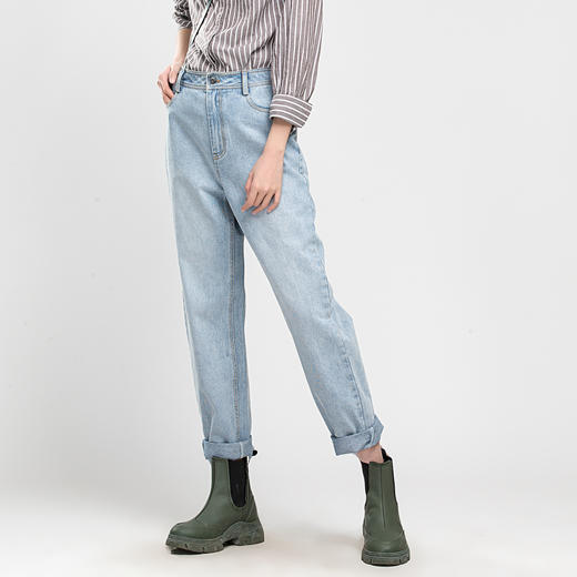 脚口毛边牛仔来福裤221KZ026 商品图2