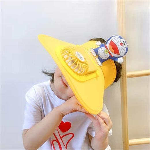 儿童帽子夏季遮阳防晒空顶帽防紫外线卡通太阳帽电风扇吹风亲子帽 商品图4