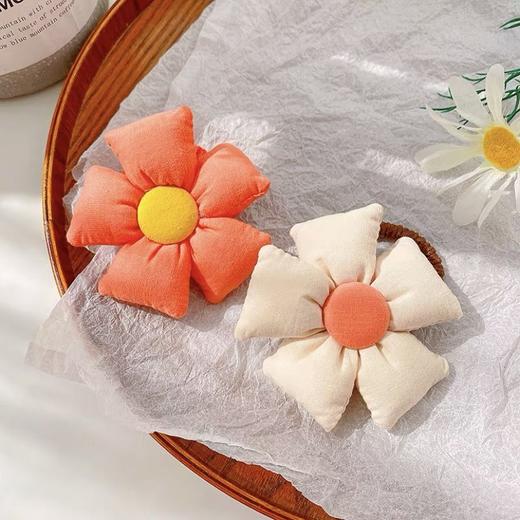 早春立体大花朵充棉布艺儿童头饰小花扎头皮筋 商品图7