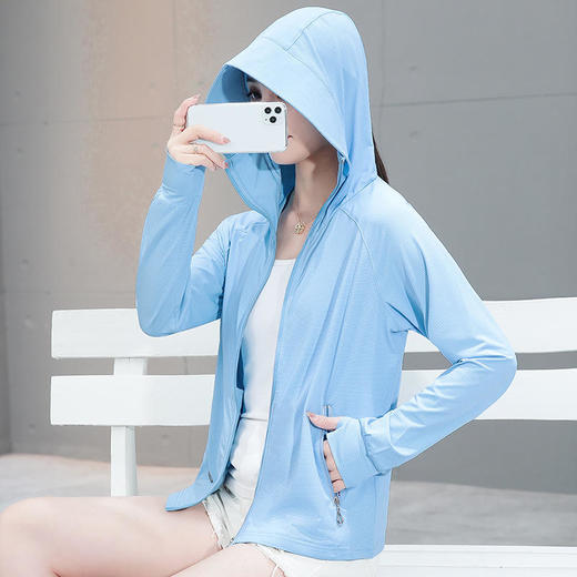 纯色轻盈透气薄款大帽檐防晒衣， 网红汽车防晒服外套 TR-MY2299 商品图6