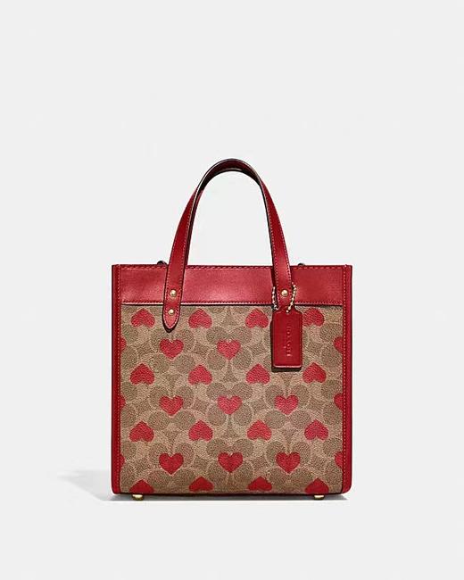 【直播】COACH经典标志帆布爱心印花22号托特包 商品图0